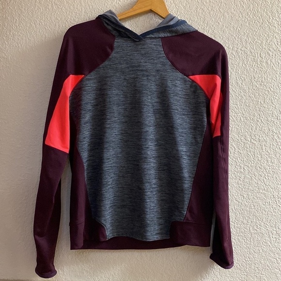 UNDER armour multicolored cold gear athletic‎ running workout hoodie top - Picture 9 of 9